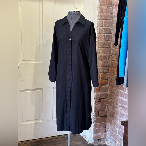 Chico’s Size 12/14 Black Dress with roll up sleeves and pockets. - Picture 5 of 12